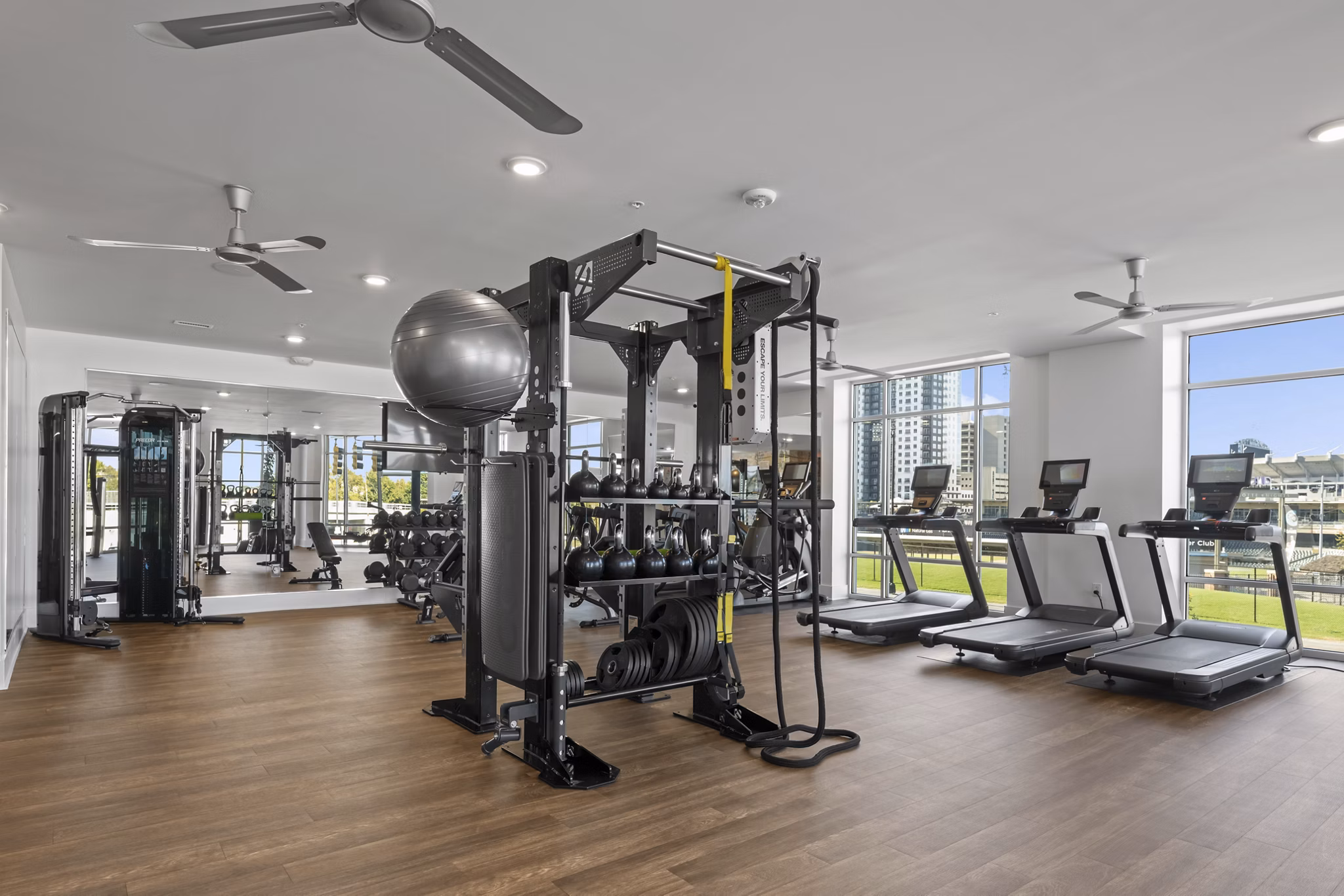 Fitness Center at The Mint 425 Apartments