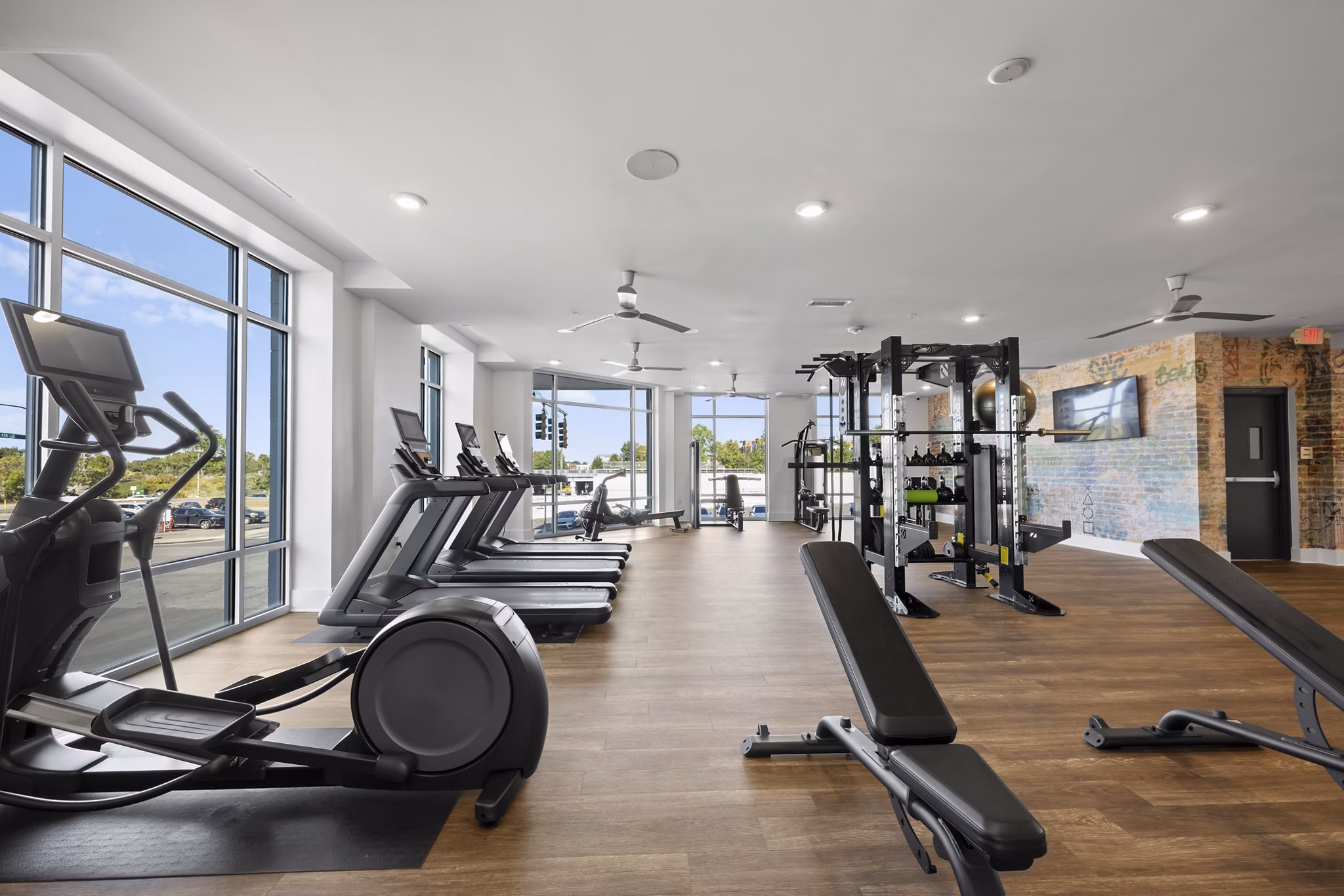 Fitness Center at The Mint 425 Apartments