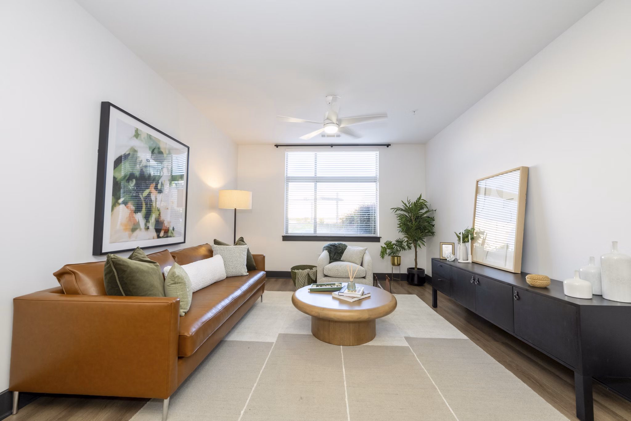 Living Room at The Mint 425 Apartments