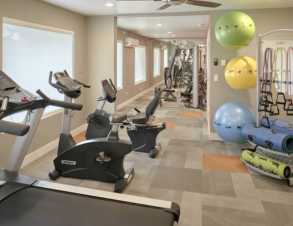 fitness center at Irwin Park Apartments