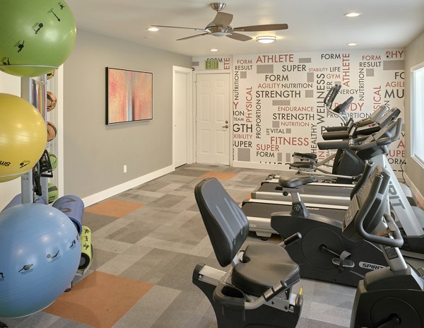 fitness center at Irwin Park Apartments