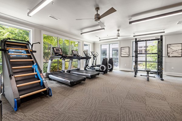fitness center at Elan City Center Apartments