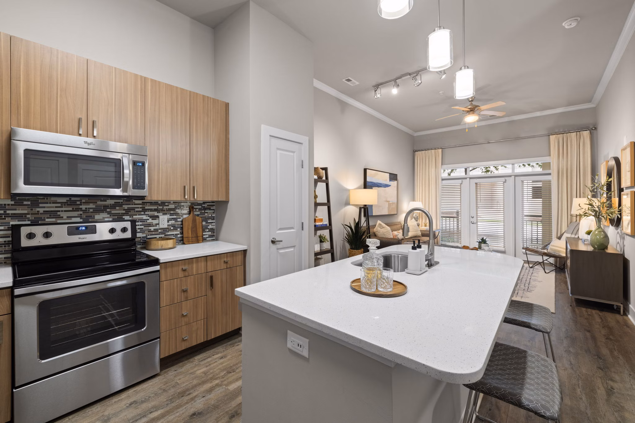 kitchen at Elan City Center Apartments