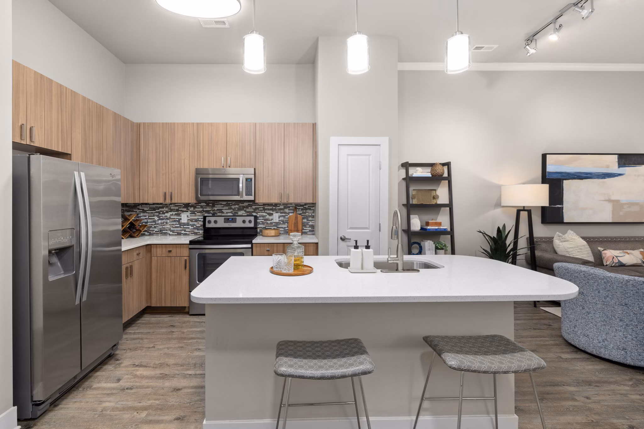 kitchen at Elan City Center Apartments