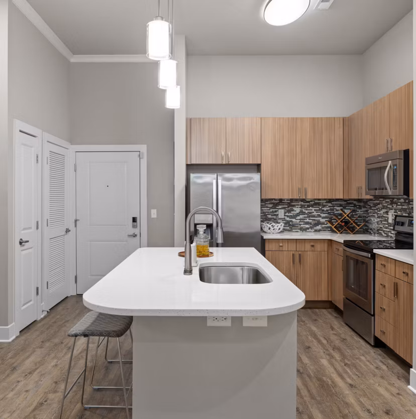 kitchen at Elan City Center Apartments