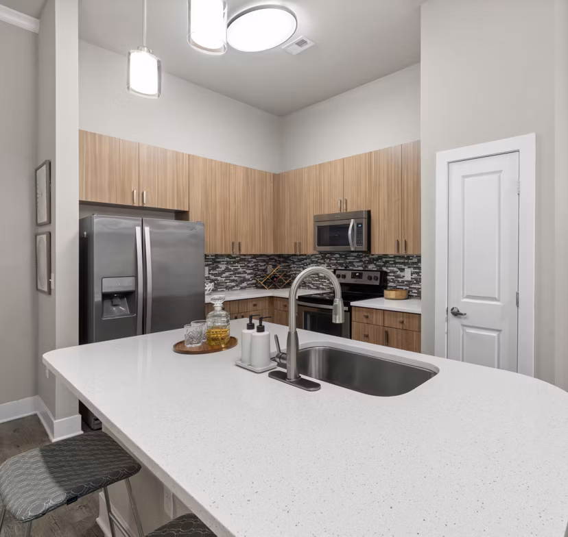 kitchen at Elan City Center Apartments