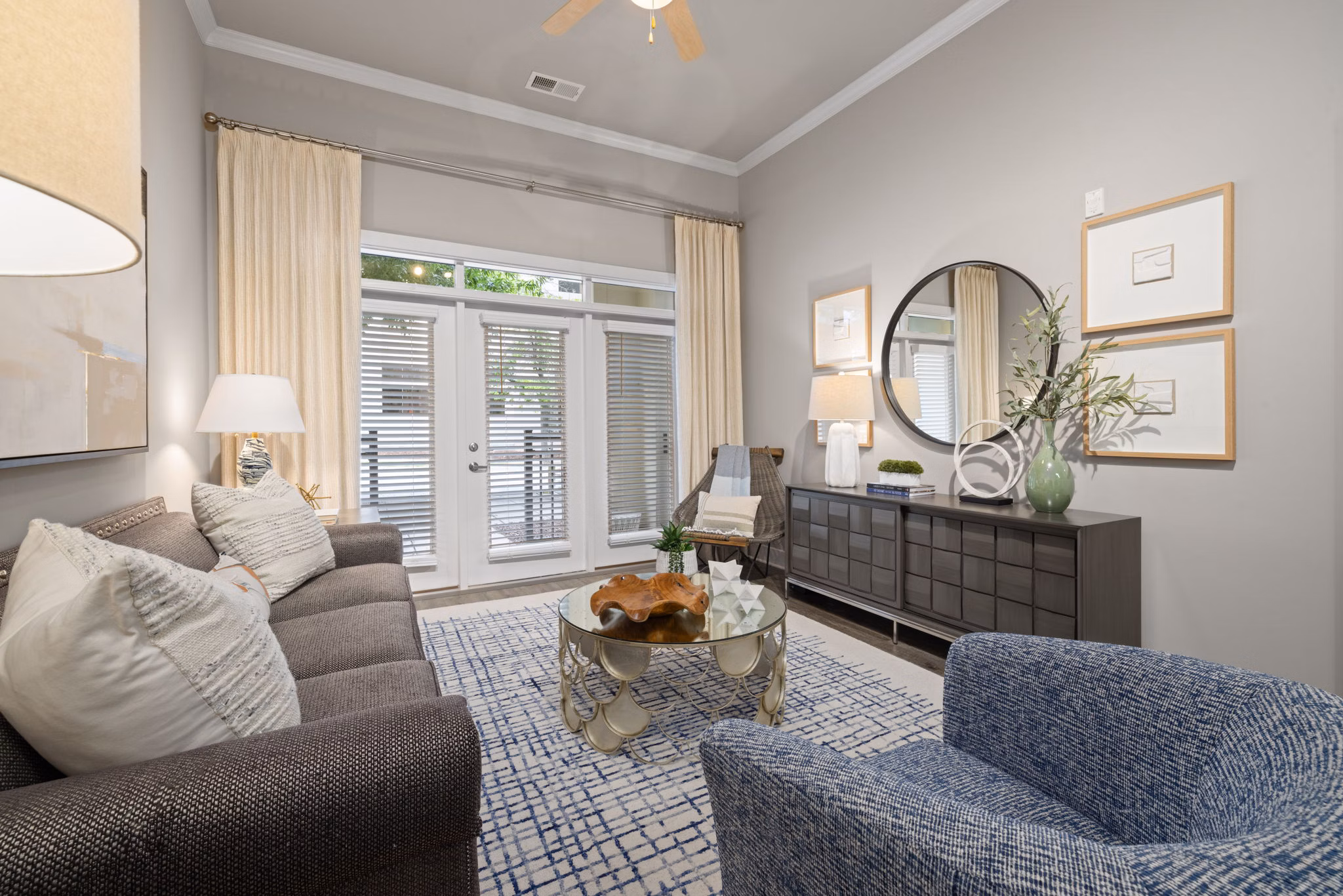 living room at Elan City Center Apartments