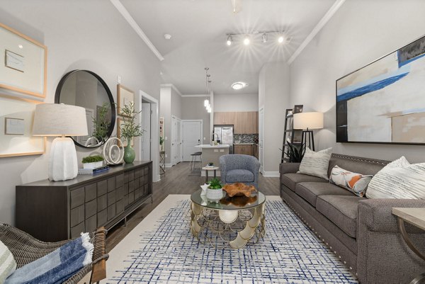 living room at Elan City Center Apartments