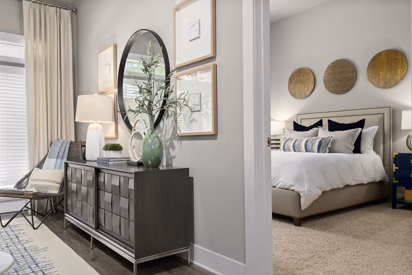living room at Elan City Center Apartments