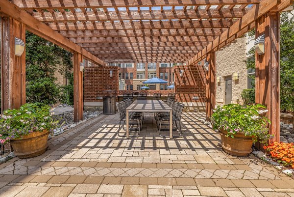 grill area at Elan City Center Apartments