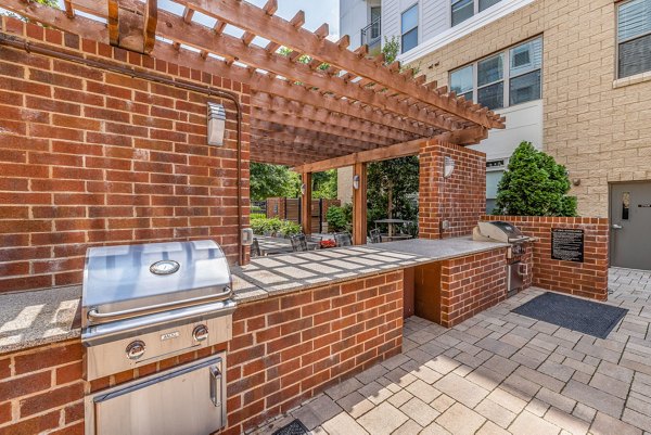 fire pit at Elan City Center Apartments