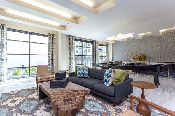 Elegant clubhouse with contemporary design at Azul Lakeshore Apartments