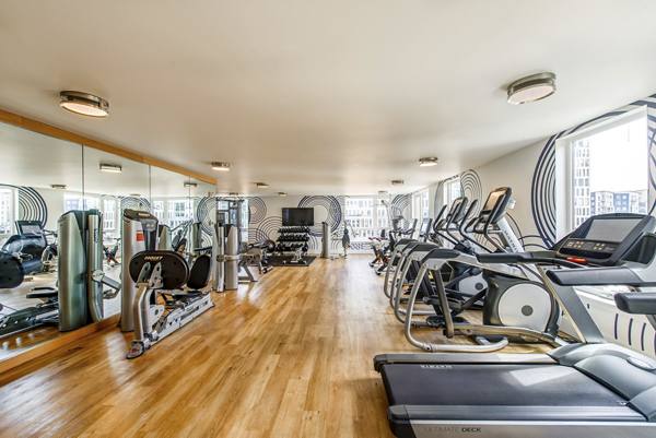 fitness center at Radius Apartments