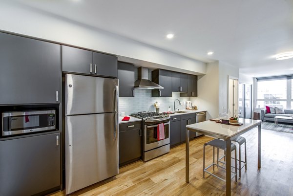 kitchen at Radius Apartments