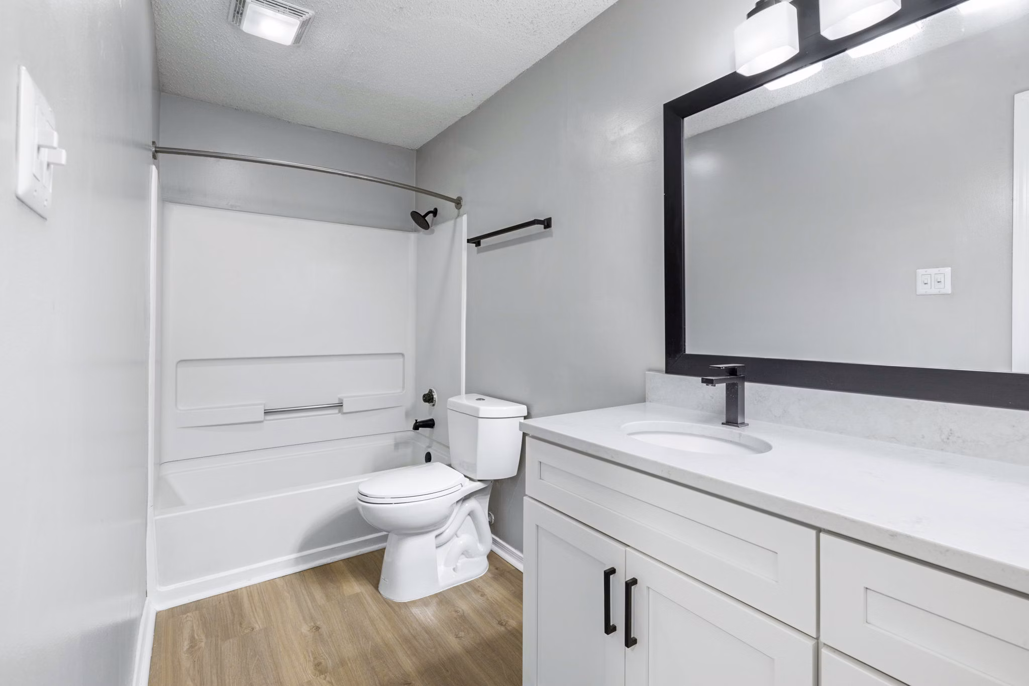 Modern bathroom with sleek fixtures at Hamilton Ridge Apartments