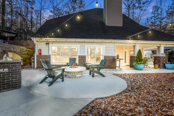 fire pit/patio at Harvest Apartments