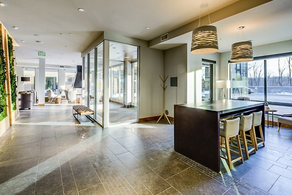 clubhouse/lobby at The Island Residences at Carlson Center Apartments