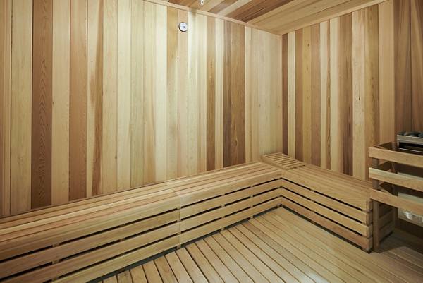 clubhouse sauna at The Island Residences at Carlson Center Apartments