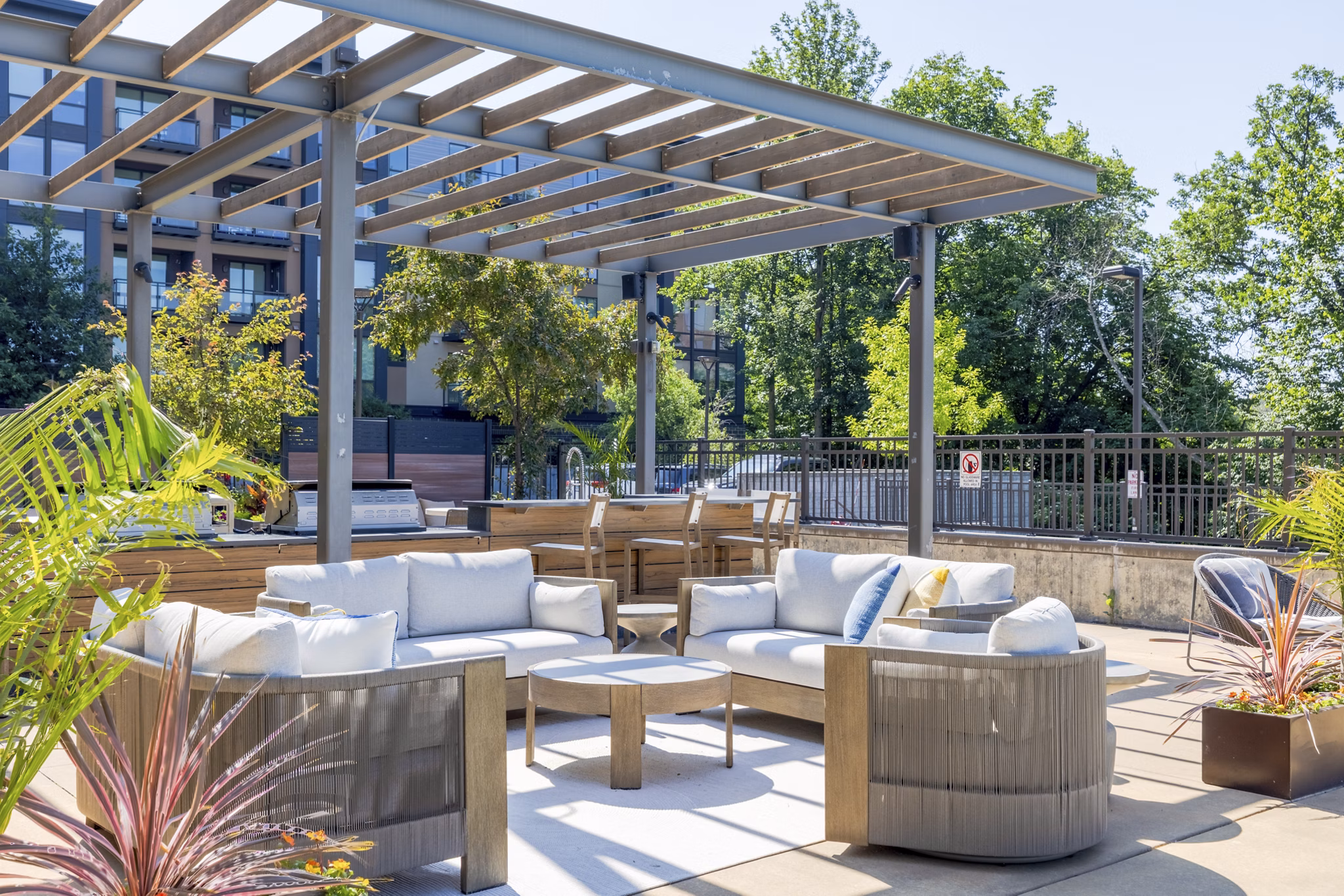 patio at Easton at Mountain Island Apartments