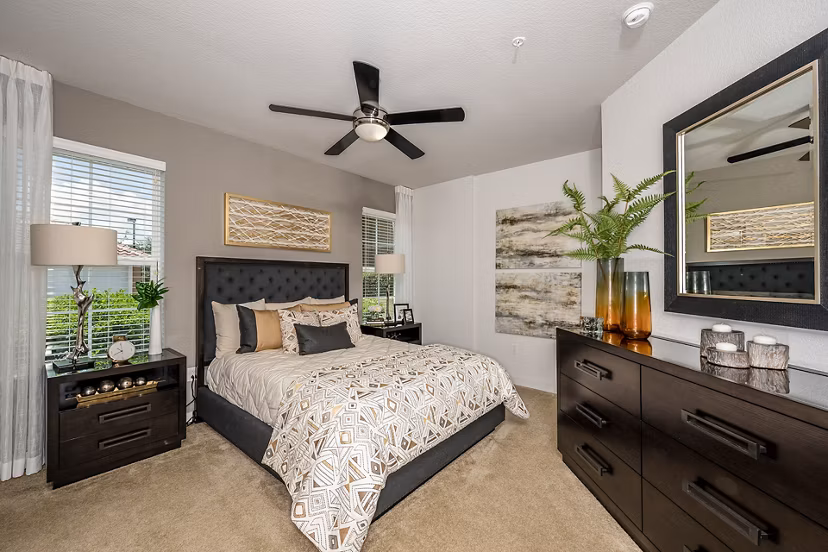bedroom at The Grand at Westside Apartments
