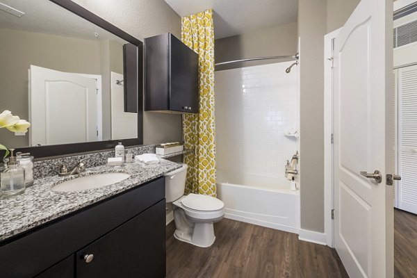 bathroom at The Grand at Westside Apartments 