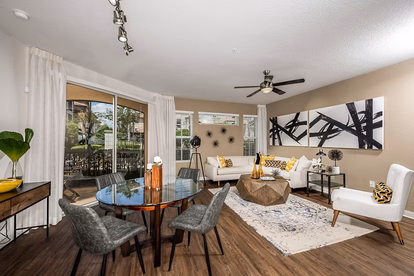 dining room at The Grand at Westside Apartments