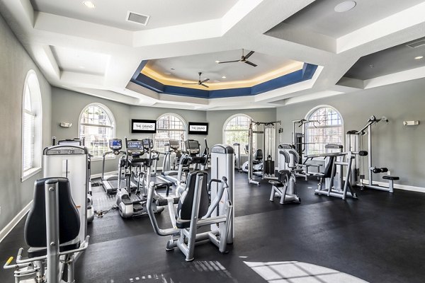 fitness center at The Grand at Westside Apartments 