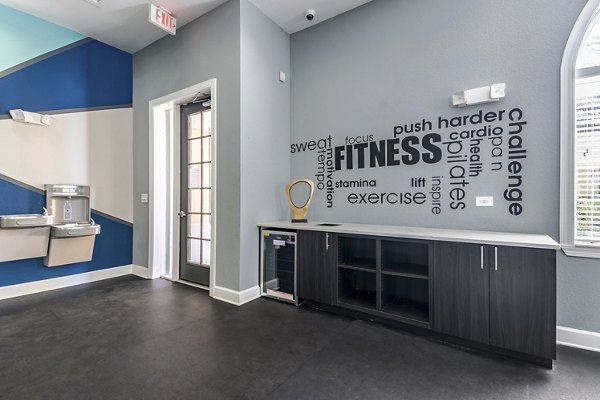 fitness center at The Grand at Westside Apartments 