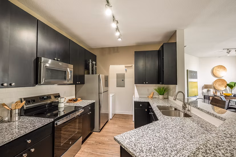 kitchen at The Grand at Westside Apartments