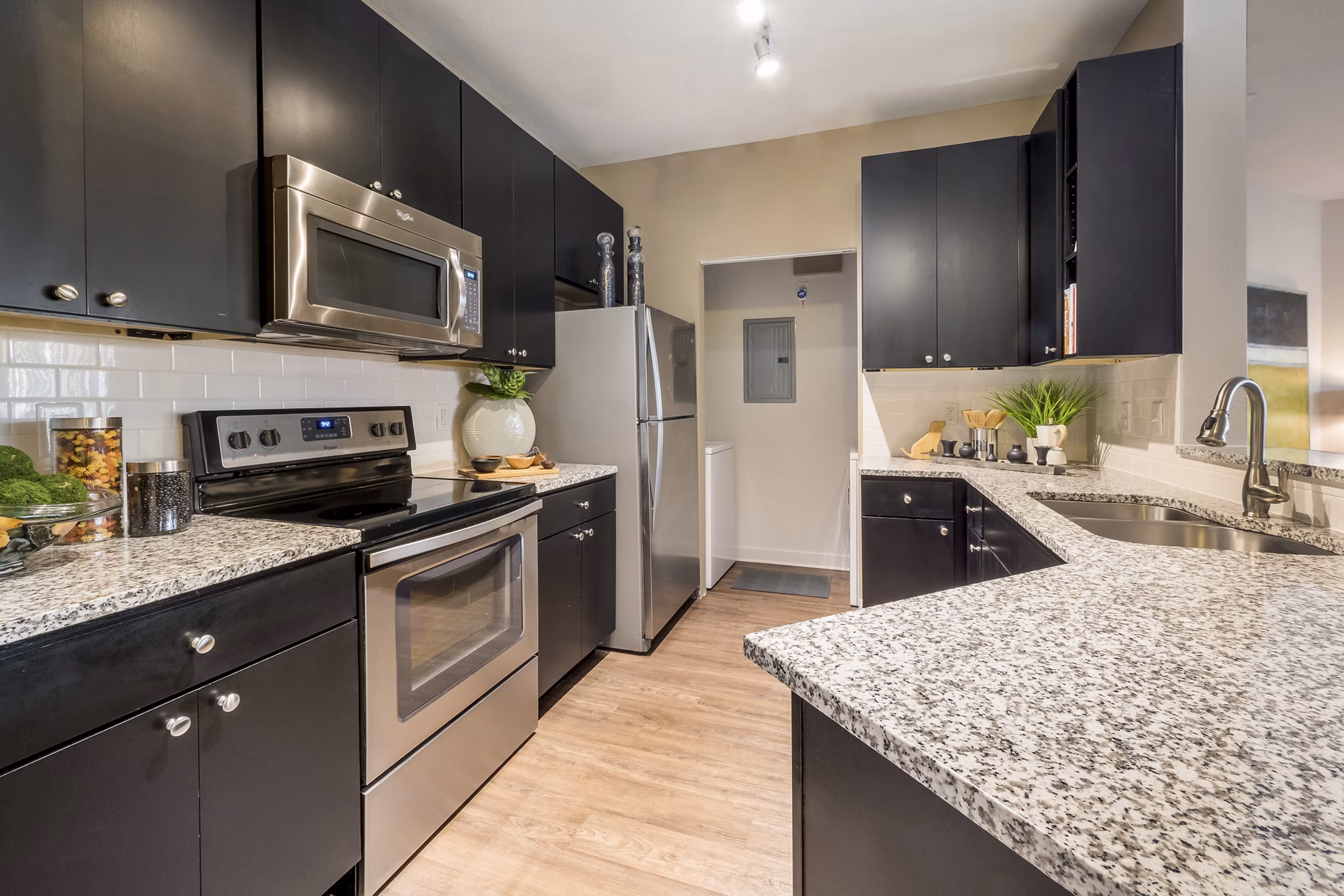 kitchen at The Grand at Westside Apartments 