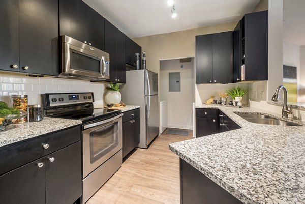 kitchen at The Grand at Westside Apartments 