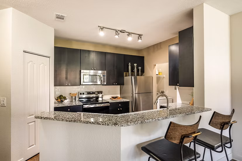 kitchen at The Grand at Westside Apartments