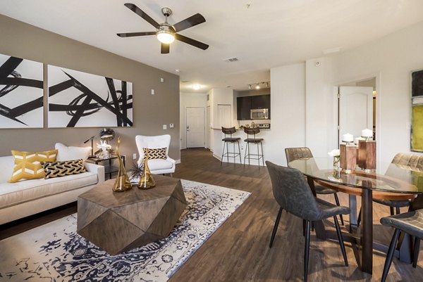 living room at The Grand at Westside Apartments 