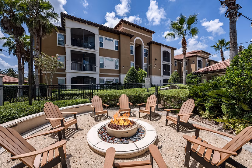 patio at The Grand at Westside Apartments