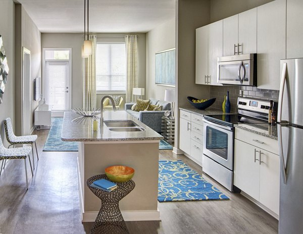Modern kitchen with sleek cabinetry and stainless steel appliances in Solis 9th Street, designed by Tim Schelfe, JDavis Architects