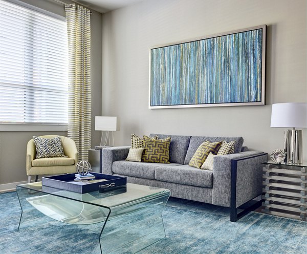 Modern living room with stylish design by Tim Schelfe at Solis 9th Street, showcasing JDavis Architects' innovative interior concepts