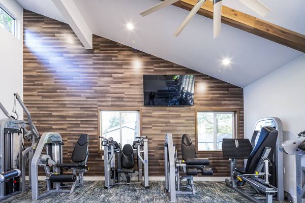 fitness center at The Alden Apartments