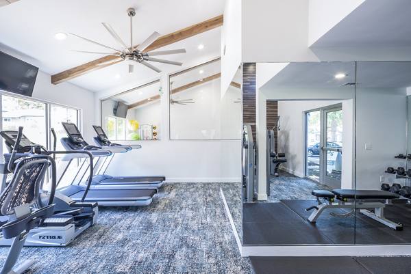 fitness center at The Alden Apartments
