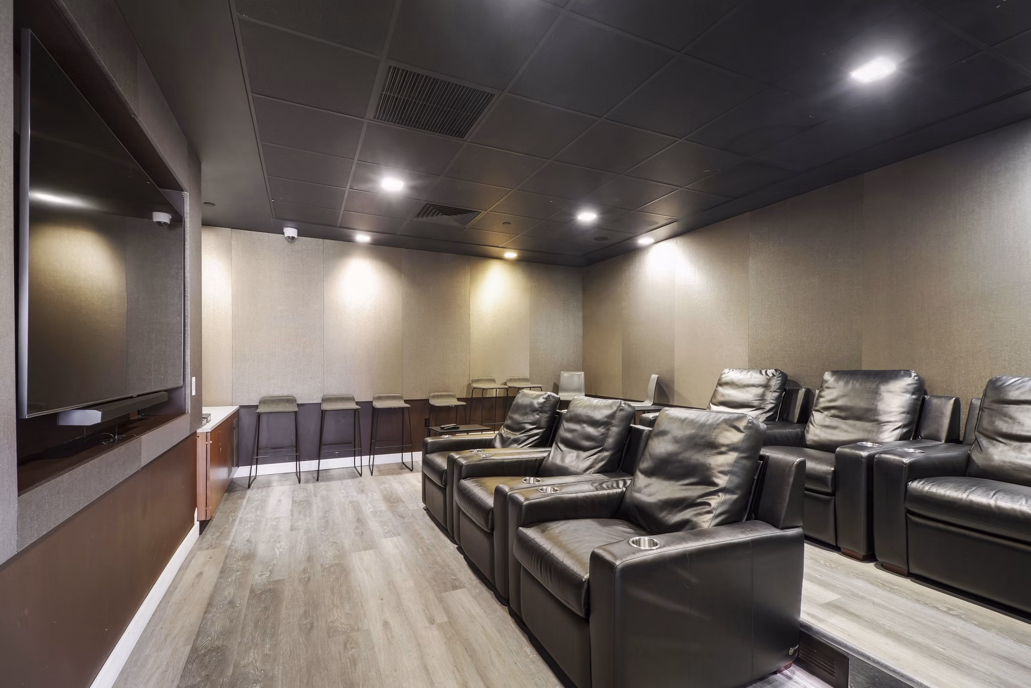 clubhouse theater at 2116 Chestnut Apartments