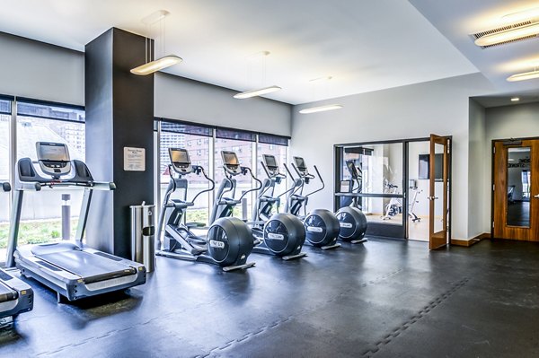State-of-the-art fitness center at 2116 Chestnut Apartments offering modern equipment for a complete workout experience