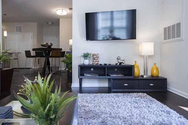 Modern clubhouse featuring luxurious seating and decor at Residences at Brookline Apartments