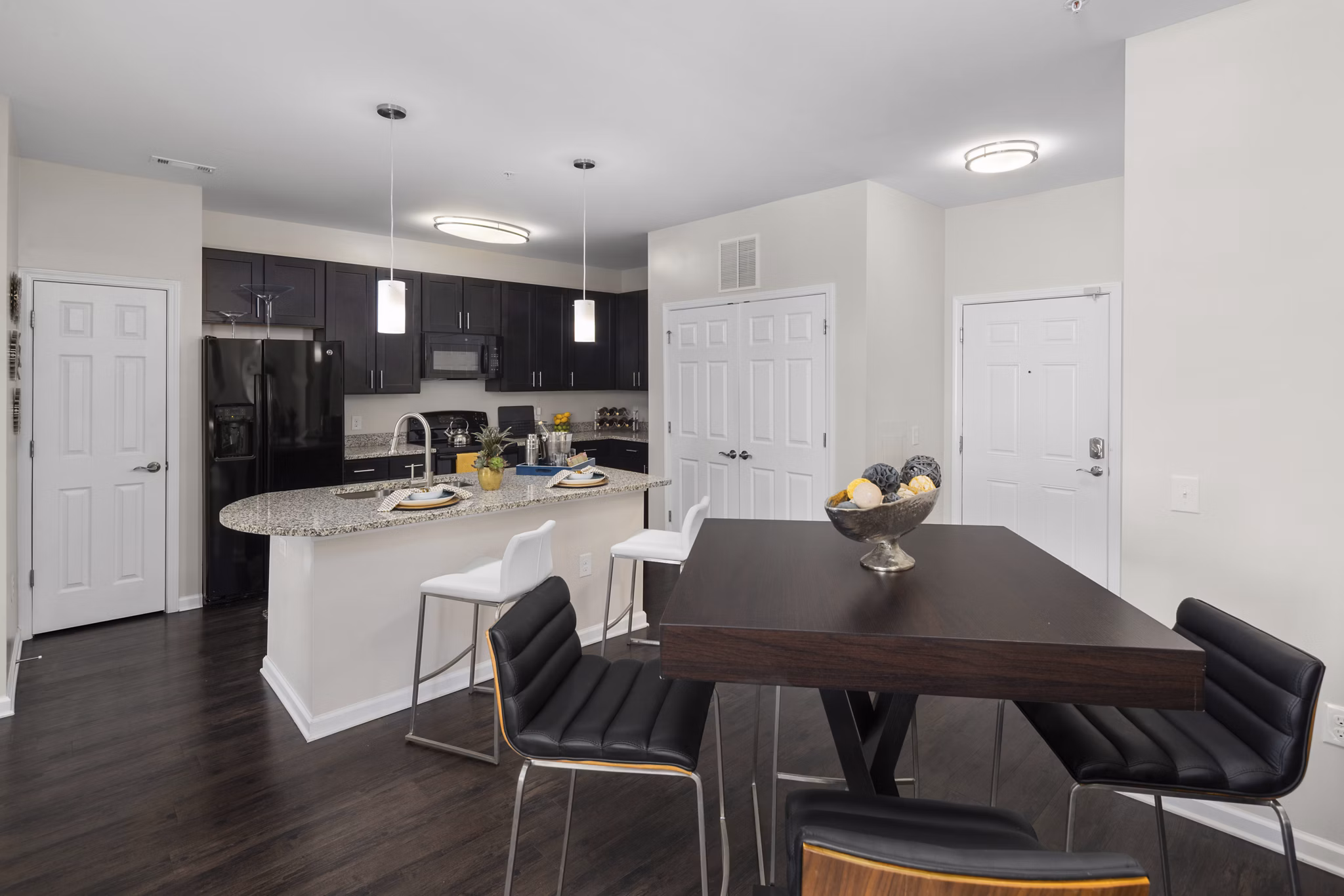 dining room at Residences at Brookline Apartments