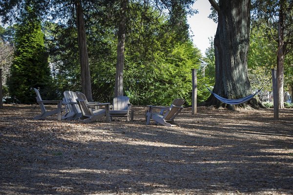 Patio at Residences at Brookline Apartments