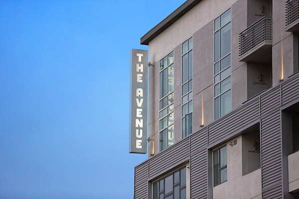 Signage at The Avenue Hollywood Apartments, luxury living in vibrant Los Angeles neighborhood