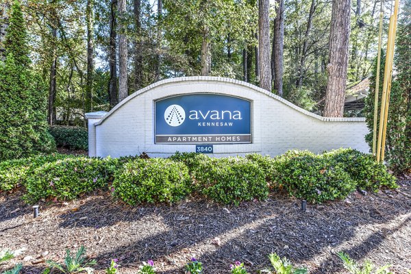 Avana Kennesaw Apartments: Entrance signage at luxury community in Georgia