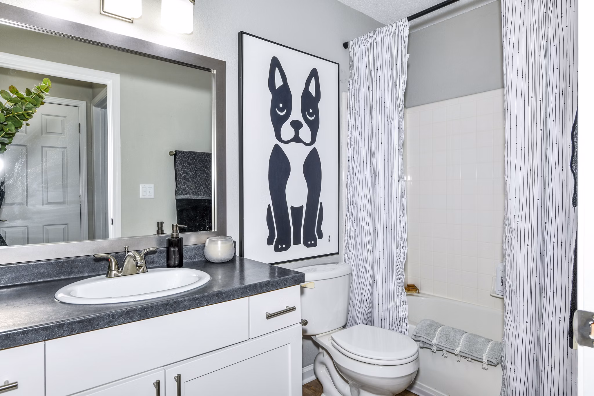 Modern bathroom with sleek fixtures at Avana Kennesaw Apartments