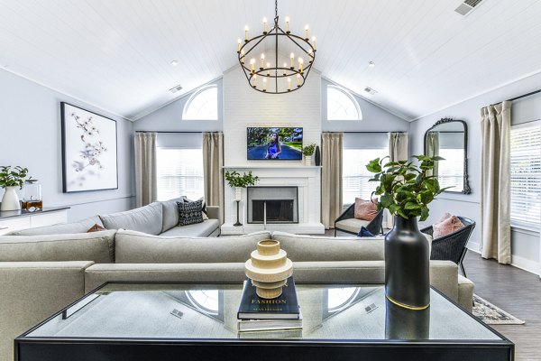 Clubhouse lobby featuring elegant seating and modern decor at Avana Kennesaw Apartments