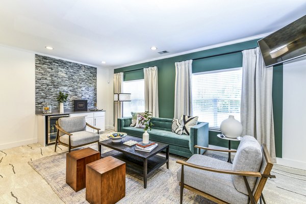 Clubhouse at Avana Kennesaw Apartments featuring modern design and seating areas