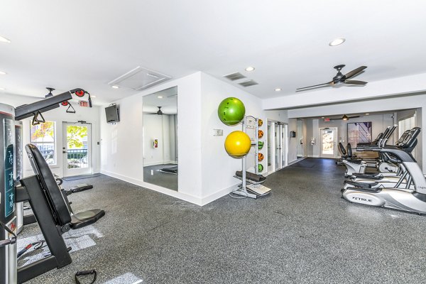 State-of-the-art fitness center with modern equipment at Avana Kennesaw Apartments, offering a luxurious workout experience