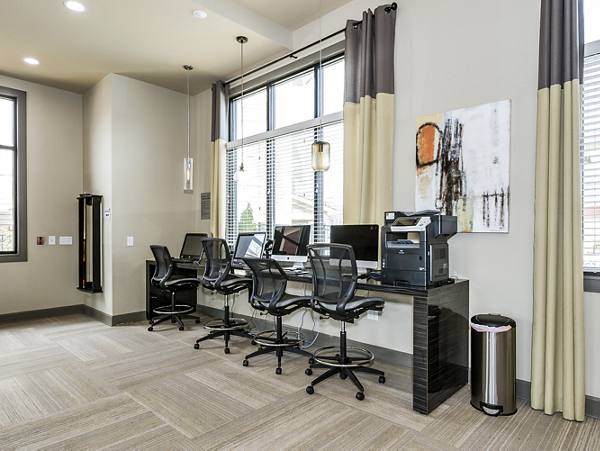 business center at Millennium One Student Apartments
